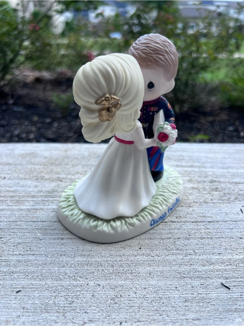 Precious Moments 'Always Faithful' Marine Wedding Couple USMC Groom And Bride